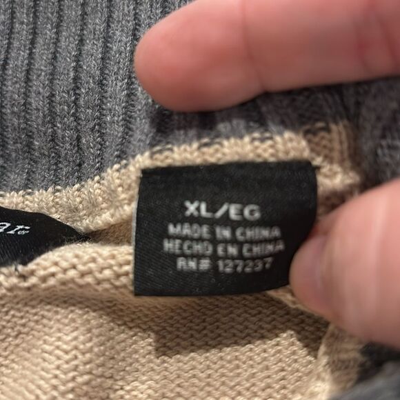 Men’s Haggar Mock Zip Neck Cotton Sweater XL - Picture 4 of 6